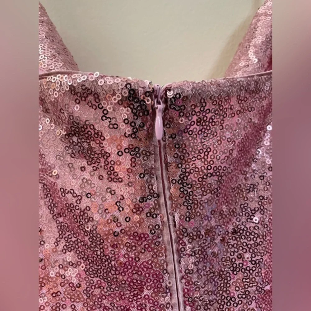 NWT Laundry by Shelli Segal Sequin Mini Dress in Light Pink - 6‎ - Picture 5 of 11